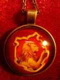 Gryffindor House Cabochon Necklace