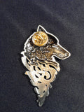 Artistic Wolf Pin